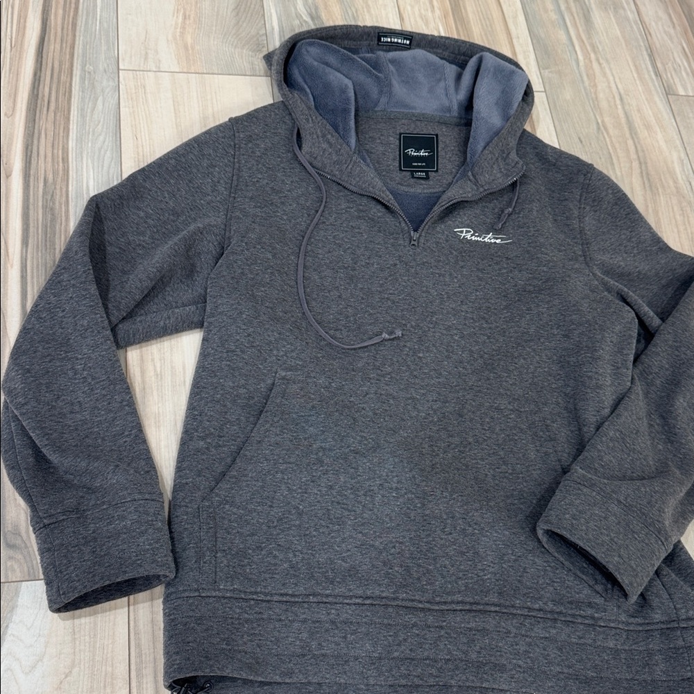 Men’s Primitive Charcoal Hoodie with Embroidered Logo | Large - Picture 3 of 5